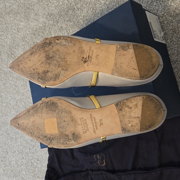 Malone Soulier Maureen mettalic flats - Picture 3 of 10